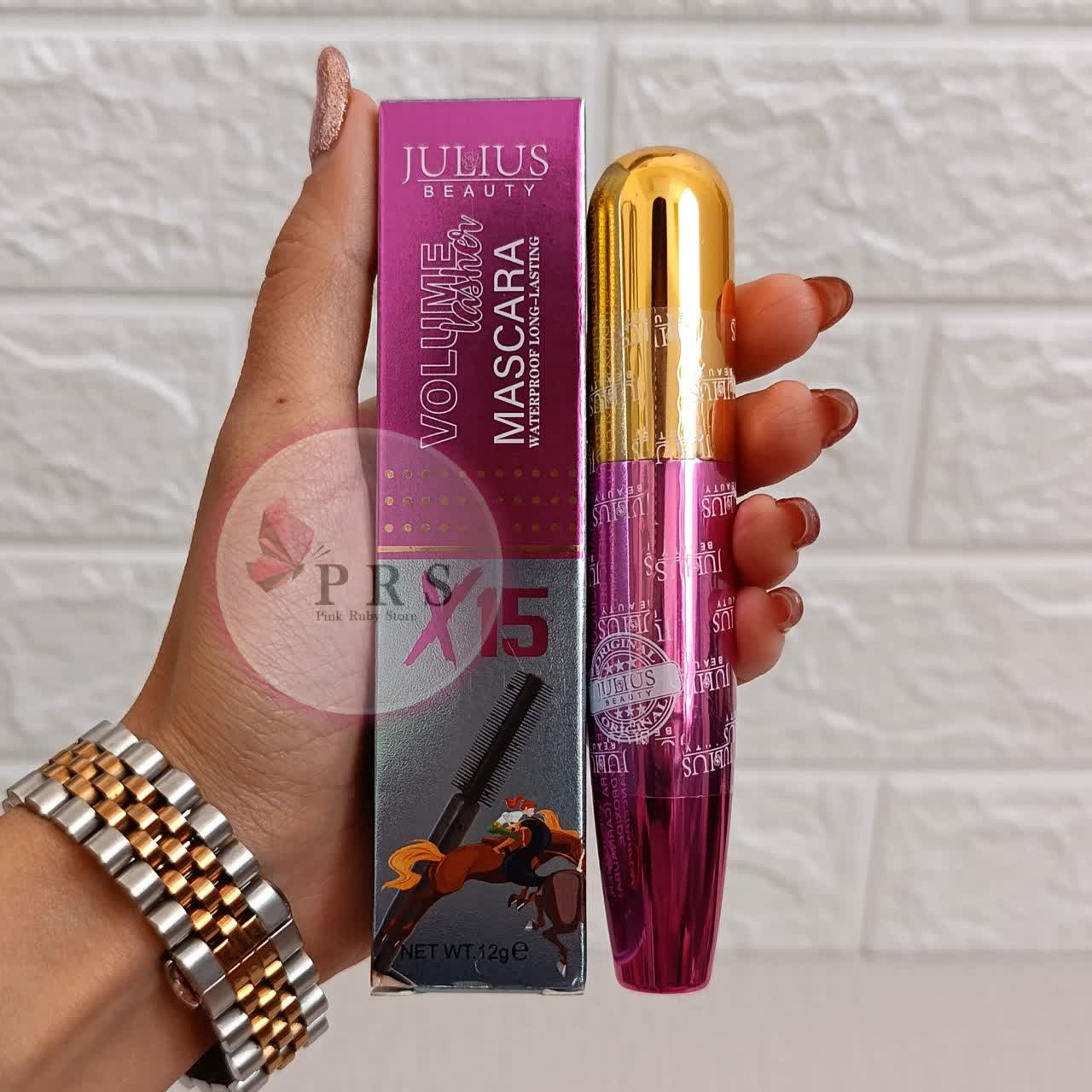 ریمل پوکه صورتی جولیوس 4 طرفه ریمل فرچه 4 طرفه بلند کننده وارداتی - تصویر 1